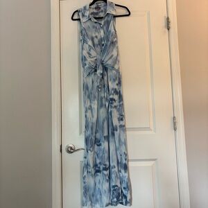Vince Camino Women’s Blue Tie-Dye Sleeveless Jumpsuit